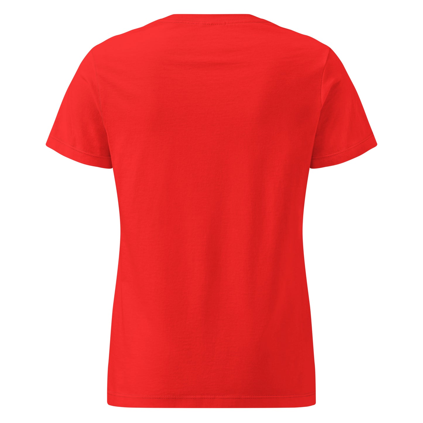 Camiseta MILLE Ascend de color rojo para mujer. Vista trasera.