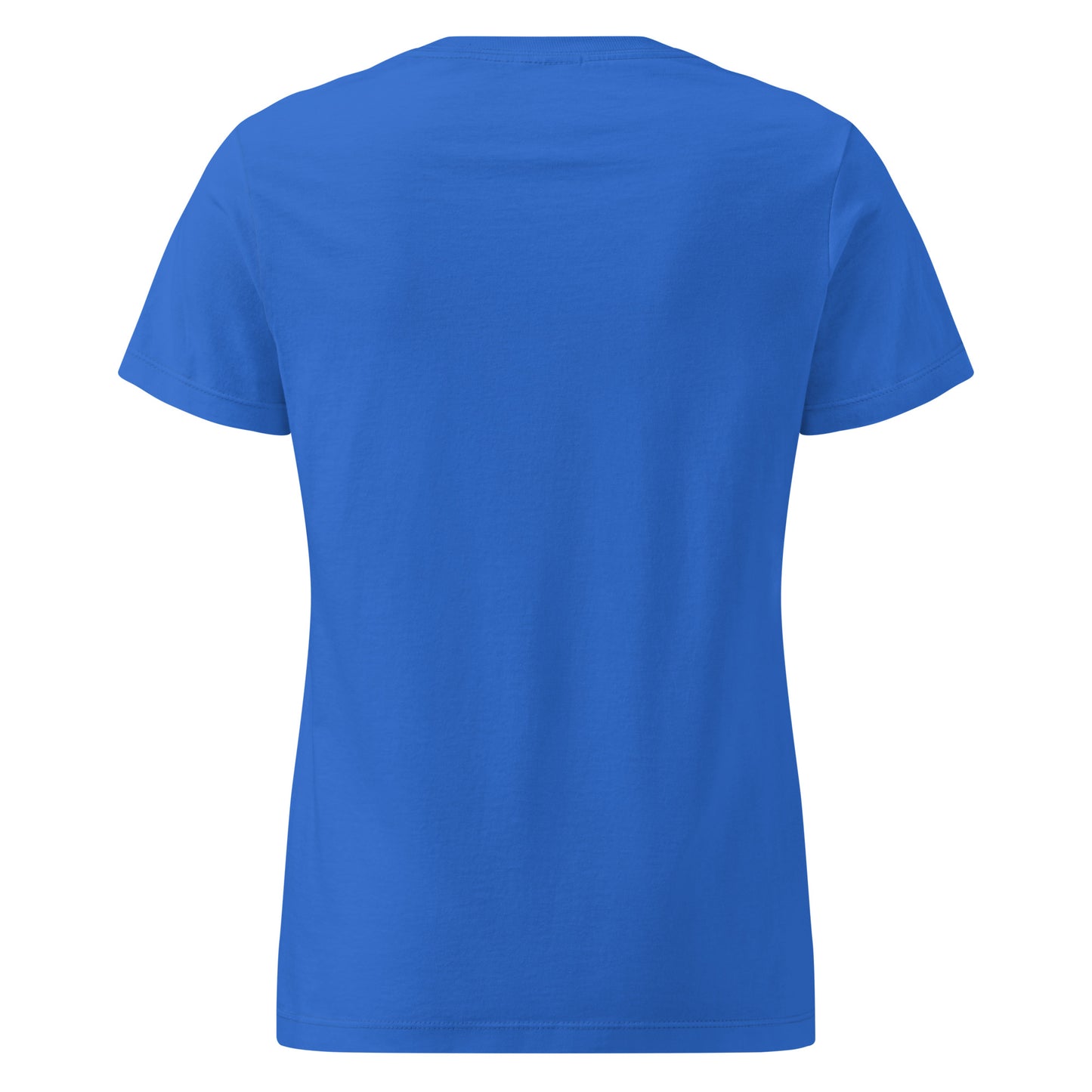 Camiseta MILLE Ascend de color azul royal para mujer. Vista trasera.