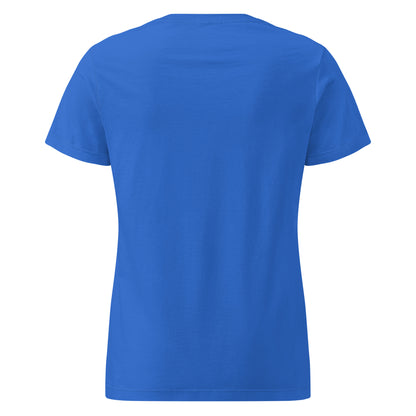 Camiseta MILLE Ascend de color azul royal para mujer. Vista trasera.