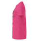 Camiseta MILLE Ascend de color fucsia para mujer. Vista lateral de la prenda.