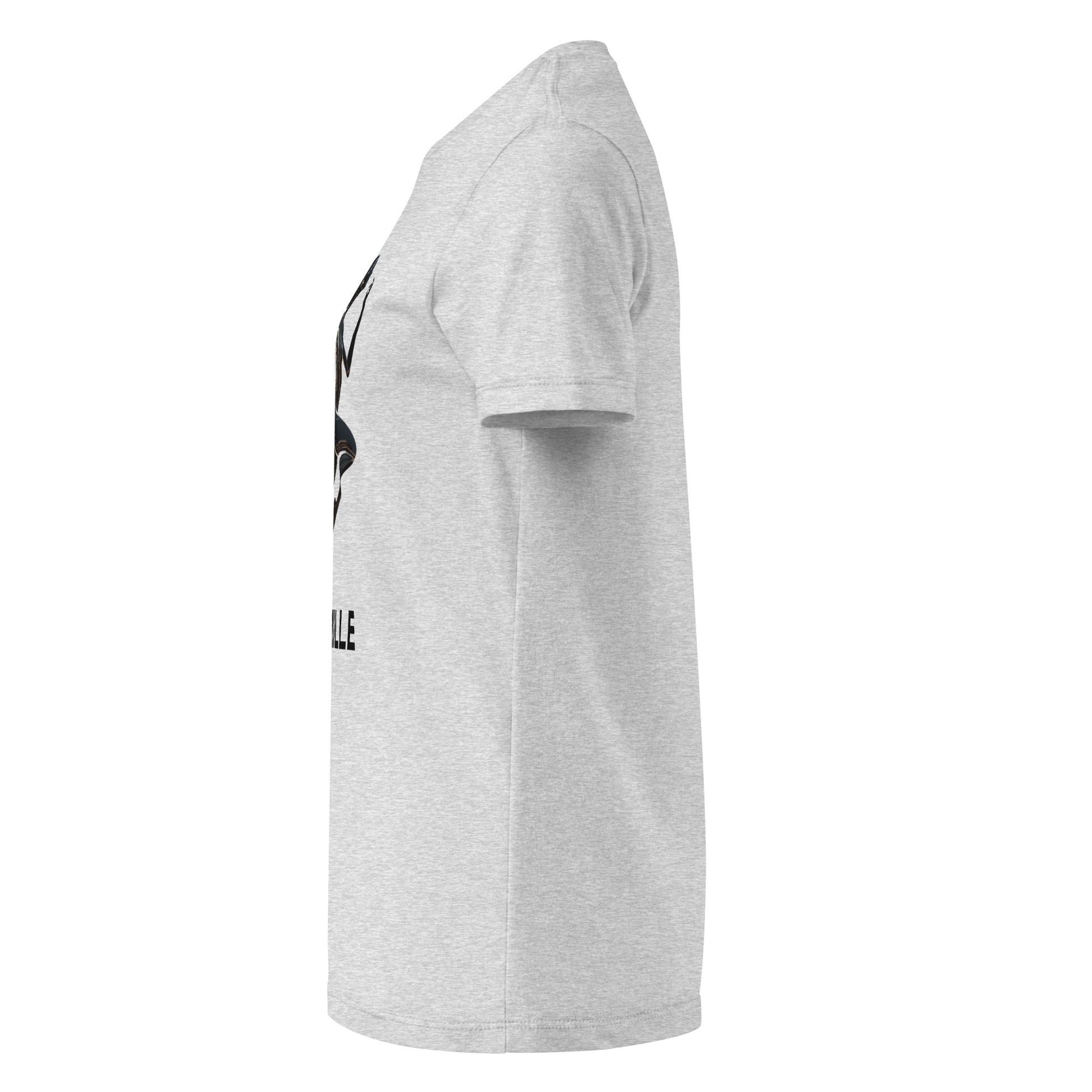 Camiseta MILLE Ascend de color gris sport para mujer. Vista lateral de la prenda.