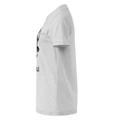 Camiseta MILLE Ascend de color gris sport para mujer. Vista lateral de la prenda.