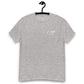 Camiseta MILLE Esencia Clásica de color gris sport con logo MILLE blanco en el pecho. Vista frontal de la prenda en percha.