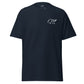 Camiseta MILLE Esencia Clásica de color marino con logo MILLE blanco en el pecho. Vista frontal de la prenda en descanso.