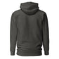 Sudadera con capucha MILLE ACENTO de color negro vintage sin diseño en la espalda. Vista trasera.