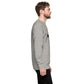 Sudadera MILLE Origin LS de color gris carbón. Vista del perfil derecho con modelo.