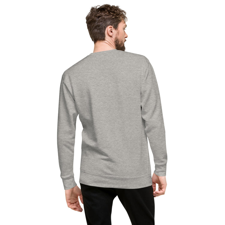 Sudadera MILLE Origin LS de color gris carbón. Vista trasera con modelo.