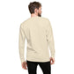Sudadera MILLE Origin LS de color hueso. Vista trasera con modelo.